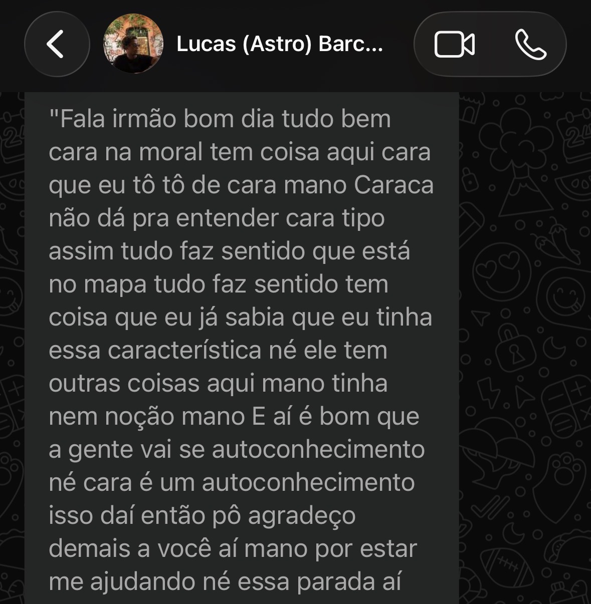 Captura do depoimento de Lucas
